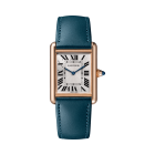 WGTA0062 Tank Louis Cartier | Large model, hand-wound mechanical movement, rose gold, leather