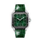 WSSA0055 Santos de Cartier watch l Large model, automatic movement, ADLC steel, interchangeable rubber and leather straps