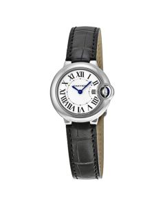 W69018Z4 Ballon Bleu de Cartier l Quartz, Opaline Silver Dial, Leather