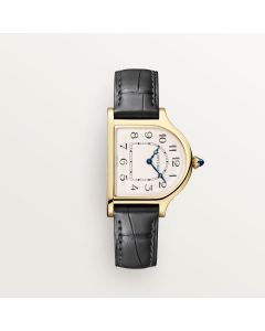 WHCC0008 Cloche de Cartier l Manual Winding, 18K Yellow Gold, Dark Gray Leather Strap