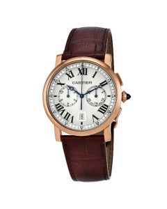 W1556238 Rotonde de Cartier l 40 mm, automatic movement, rose gold, leather