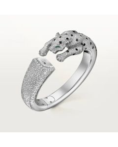 HPI01713 Panthère Jewelry | Quartz movement | white gold | onyx | emeralds | diamonds