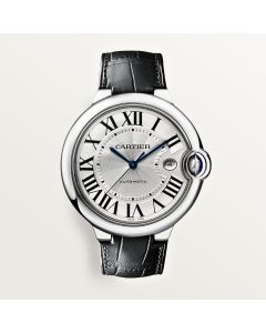 WJBA0026 Baignoire l Mini Model, Quartz movement, white gold, leather