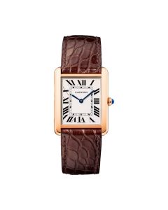 W5200025 Tank Solo l Quartz, 18k Rose Gold l Leather Strap
