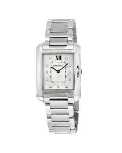 W4TA0004 Tank Anglaise l Quartz, Flinque Silver Dial, Stainless Steel Bracelet