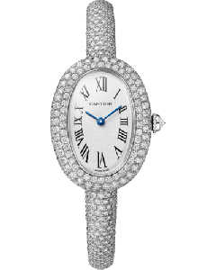 HPI01701 Baignoire l Small model, size 16, quartz movement, white gold, diamonds