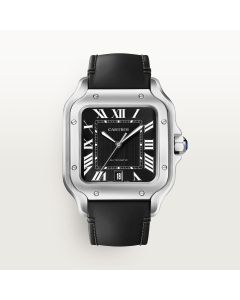 WSSA0096 Santos de Cartier l 47 mm, mechanical movement with automatic winding, Steel