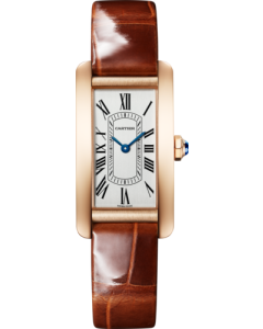 WGTA0133 Tank Américaine watch l Small model, quartz movement, rose gold, leather