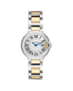 W69007Z3 Ballon Bleu l 28mm, Quartz, 18k Yellow Gold with Stainless Steel Bracelet