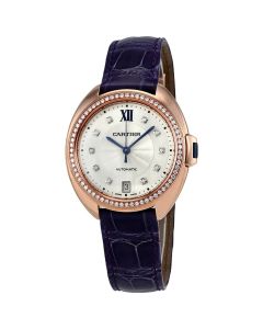 WJCL0039 Clé de Cartier l Automatic, 18kt Rose Gold, Leather Strap