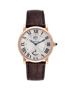 W1556252 Rotonde de Cartier l 40 mm, hand-wound movement, rose gold, leather