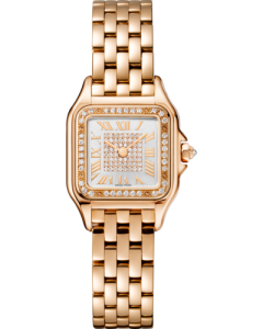 WJPN0077 Panthère de Cartier l Small model, quartz, rose gold, diamonds