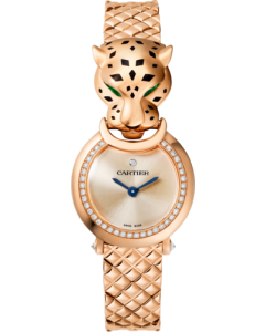 HPI01726 La Panthère de Cartier | Quartz movement | rose gold | tsavorites | lacquer | diamonds