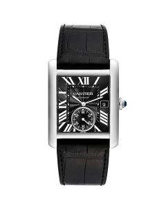 W5330004 Tank MC l Automatic, Black Dial, Black Leather Strap