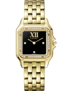 WJPN0044 Panthère de Cartier l Medium model, quartz movement. 18K yellow gold case, diamonds