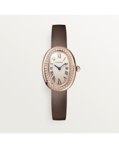 WJBA0062 Baignoire l Small model, quartz movement, rose gold, diamonds, leather
