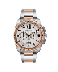 W7100042 Calibre de Cartier l Automatic Movement, Pink Gold, Silver Dial 