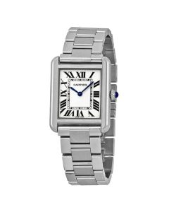 W5200013 Tank Solo l Quartz, Opaline Silver Dial, Bracelet