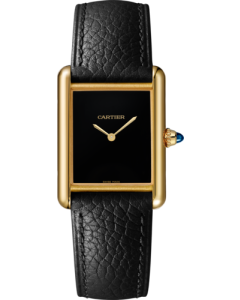 WGTA0160 Tank Louis Cartier l Large model, hand-wound mechanical movement, yellow gold, leather