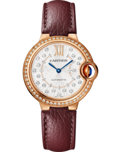 WJBB0084 Ballon Bleu de Cartier watch l 33 mm, automatic mechanical movement, rose gold, diamonds, leather