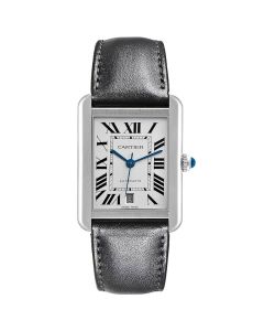 WSTA0029 Tank Solo l Automatic, Silver Dial, Black Leather Strap