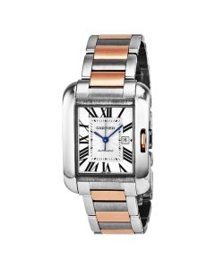 W5310007 Tank Anglaise l Automatic, 18kt Rose Gold, Stainless Steel Bracelet