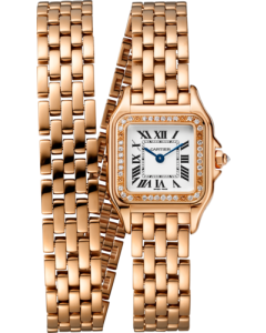 WJPN0069 Panthère de Cartier l Small model, quartz movement, rose gold, diamonds
