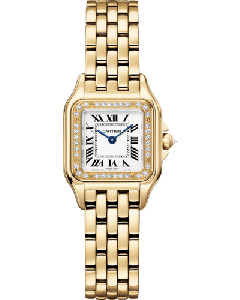 WJPN0086 Panthère de Cartier l Small model, quartz movement, yellow gold, diamonds