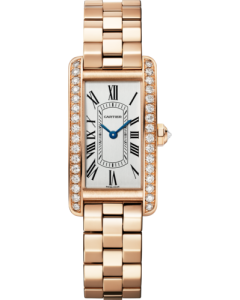WJTA0056 Tank Américaine l Small model, quartz movement, rose gold, diamonds