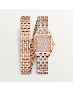 WJPN0062 Panthère de Cartier l Small model, quartz movement, rose gold, diamonds