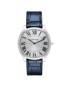 WSNM0011 Drive de Cartier l Large model, hand-wound movement, steel, leather