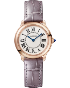 WGRN0018 Ronde Louis Cartier l 29 mm, quartz movement, rose gold, leather