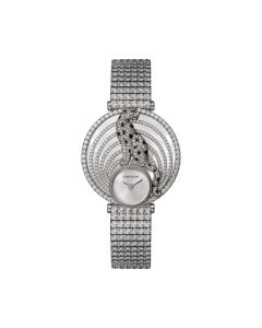 Panthère Jewelry | 35mm, quartz movement, white gold, diamonds