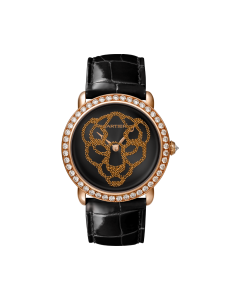 HPI01259 Révélation d'une Panthère | 37mm, hand-wound mechanical movement, rose gold, diamonds, rose gold beads