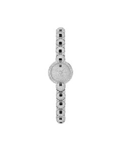 Fine Jewelry | Small model, quartz movement, white gold, diamonds, metal bracelet