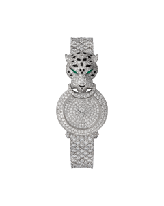 La Panthère de Cartier | 23.6 mm, rhodiumized white gold, diamonds