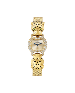 La Panthère de Cartier | 22.2 mm, quartz movement, yellow gold, diamonds, metal strap