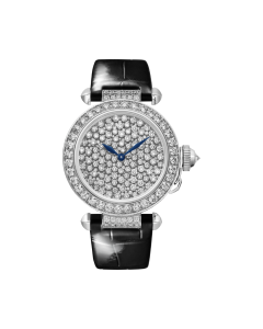 HPI01450 Pasha de Cartier | 35mm, automatic movement, white gold, diamonds, leather