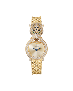 La Panthère de Cartier | 23.6 mm, quartz movement, yellow gold, diamonds, metal bracelet