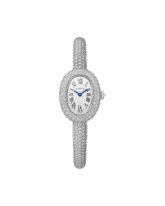CRHPI01607 Baignoire watch (Size 16) | Mini model, quartz movement, white gold, diamonds