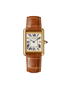 W1529756 Tank Louis Cartier | Large model, quartz movement, yellow gold, leather