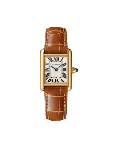 W1529856 Tank Louis Cartier | Small model, quartz movement, yellow gold, leather