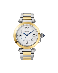 Pasha de Cartier | 41 mm, automatic movement, 18K yellow gold and steel, interchangeable metal and leather straps