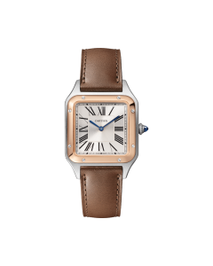 W2SA0020 Santos Dumont | Small model, quartz movement, rose gold, steel, leather