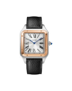 W2SA0021 Santos Dumont | XL model, rose gold and steel, calfskin straps