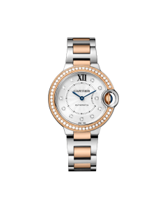 W3BB0023 Ballon Bleu de Cartier | 33 mm, mechanical movement with automatic winding, rose gold, steel, diamonds