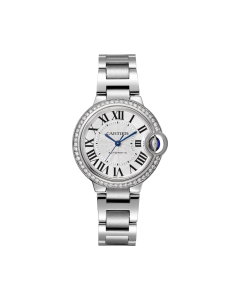 W4BB0023 Ballon Bleu de Cartier | 33 mm, mechanical movement with automatic winding, steel, diamonds
