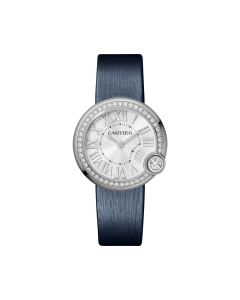 Ballon Blanc de Cartier | 30 mm, steel, diamonds, leather