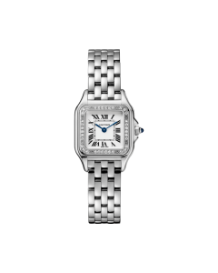 W4PN0007 Panthère de Cartier | Small model, quartz movement, steel, diamonds