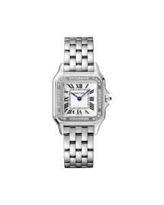 W4PN0008 Panthère de Cartier | Medium model, quartz movement, steel, diamonds